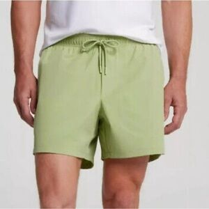VSRT Green Athletic Shorts Lightweight Elastic Waist